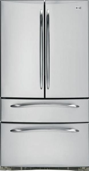 GE General Electric PGSS5NFZSS Profile series French Door Refrigerator, 24.9 cu. ft. Total Capacity, 17.41 cu. ft. Fresh Food Capacity, 7.51 cu. ft. Freezer Capacity, 30.4 sq. ft. Shelf Area, 4 Electronic Sensors, 2 Adjustable Humidity Crisper Drawers, 1 Adjustable Temperature Full-Width Drawer, 4 Total - Glass Fresh Food Cabinet Shelves, 4 Split Adjustable Adjustable Shelves, 3 Slide-Out Shelves, Stainless Steel Color (PGSS5NFZSS PGSS-5NFZSS PGSS 5NFZSS PGSS5NFZ-SS PGSS5NFZ SS)